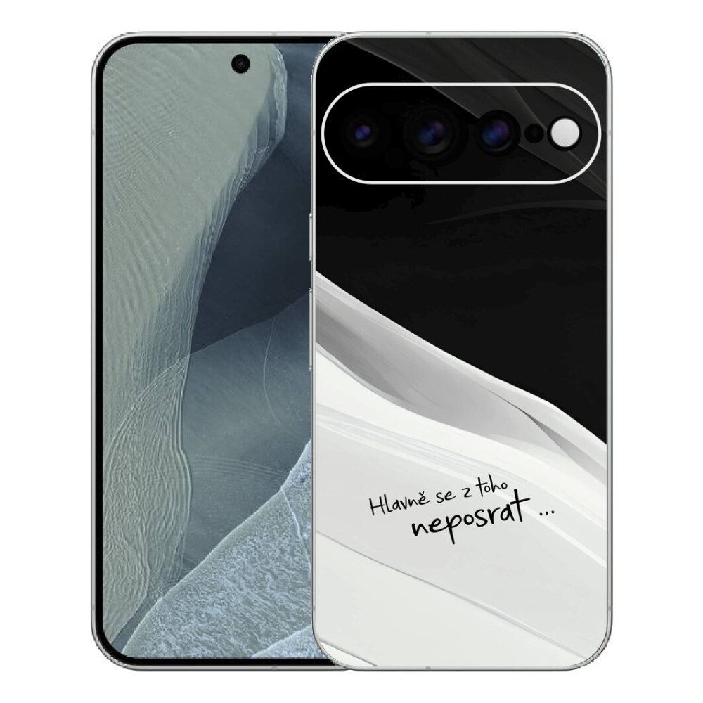 mmCase gél tok a Google Pixel 11 Pro XL-hez – vicces szöveg, 13 fekete-fehér háttér