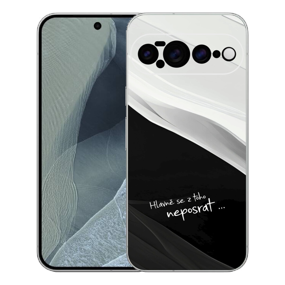 mmCase gél tok a Google Pixel 11 Pro XL-hez – vicces felirat, 13 fekete-fehér háttér