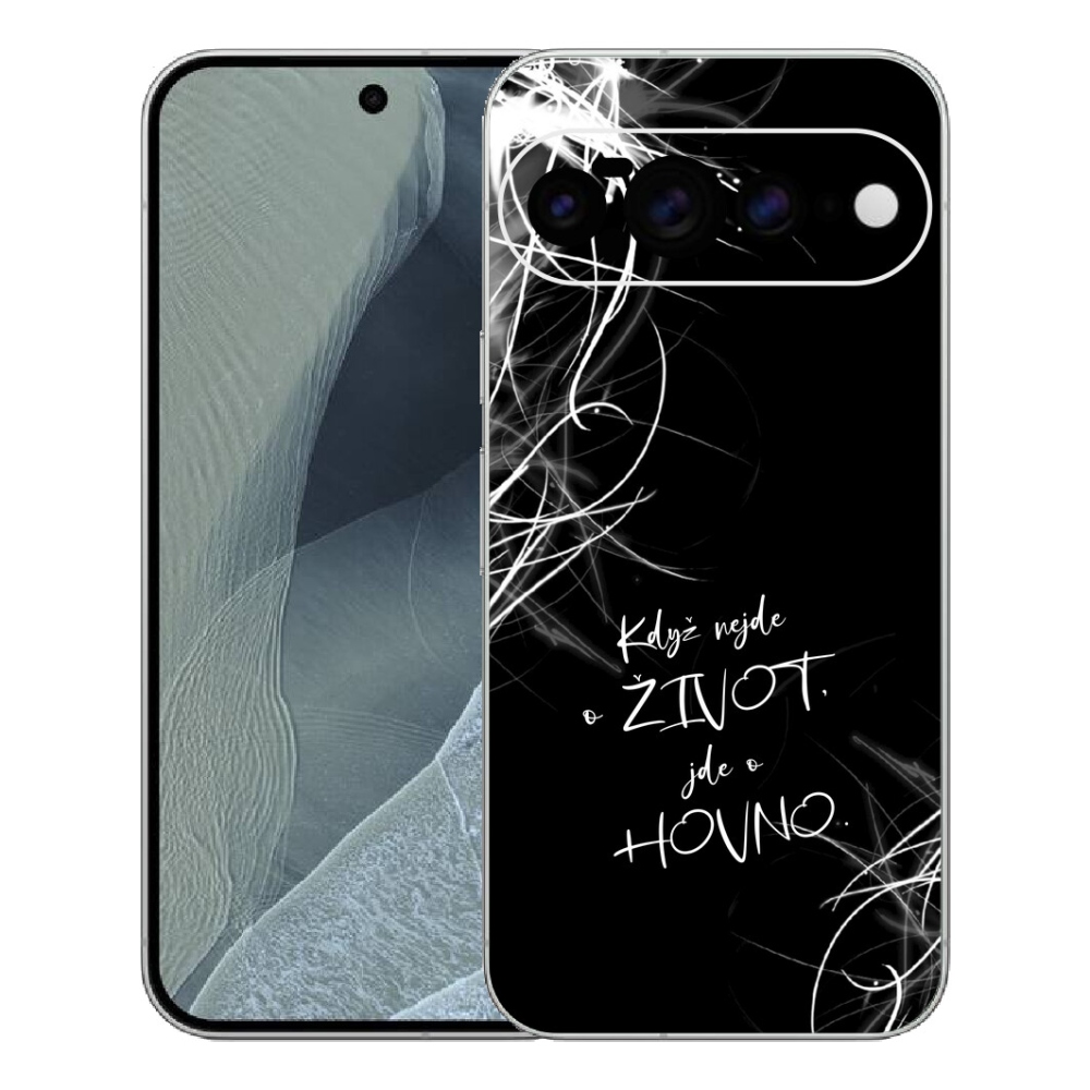 mmCase géltok a Google Pixel 11 Pro XL-hez – vicces felirat, 16, fekete háttér