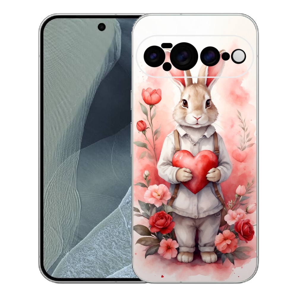 mmCase gél tok a Google Pixel 11 Pro XL-hez – nyuszi szívecskével