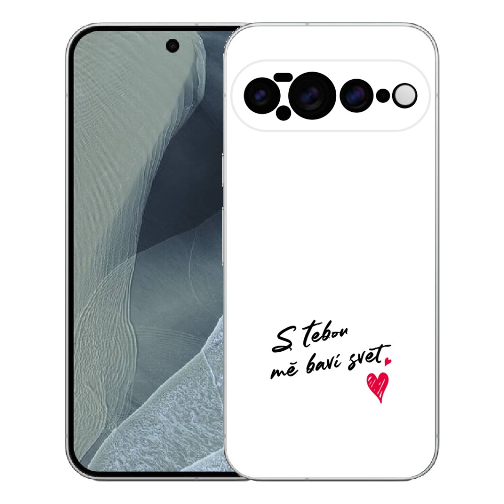 mmCase gél tok a Google Pixel 11 Pro XL-hez – „in love” felirat, fehér háttér