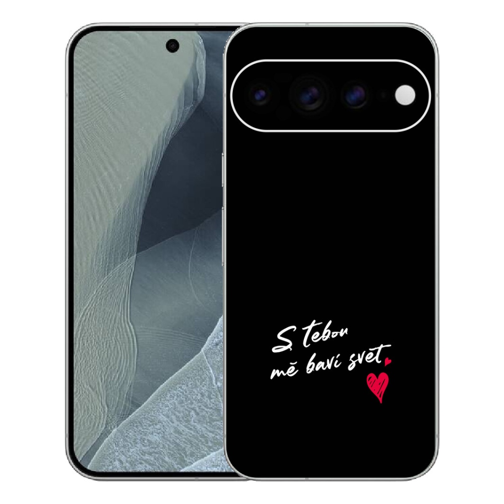 mmCase gél tok a Google Pixel 11 Pro XL-hez – „in love” felirat, 1, fekete háttér