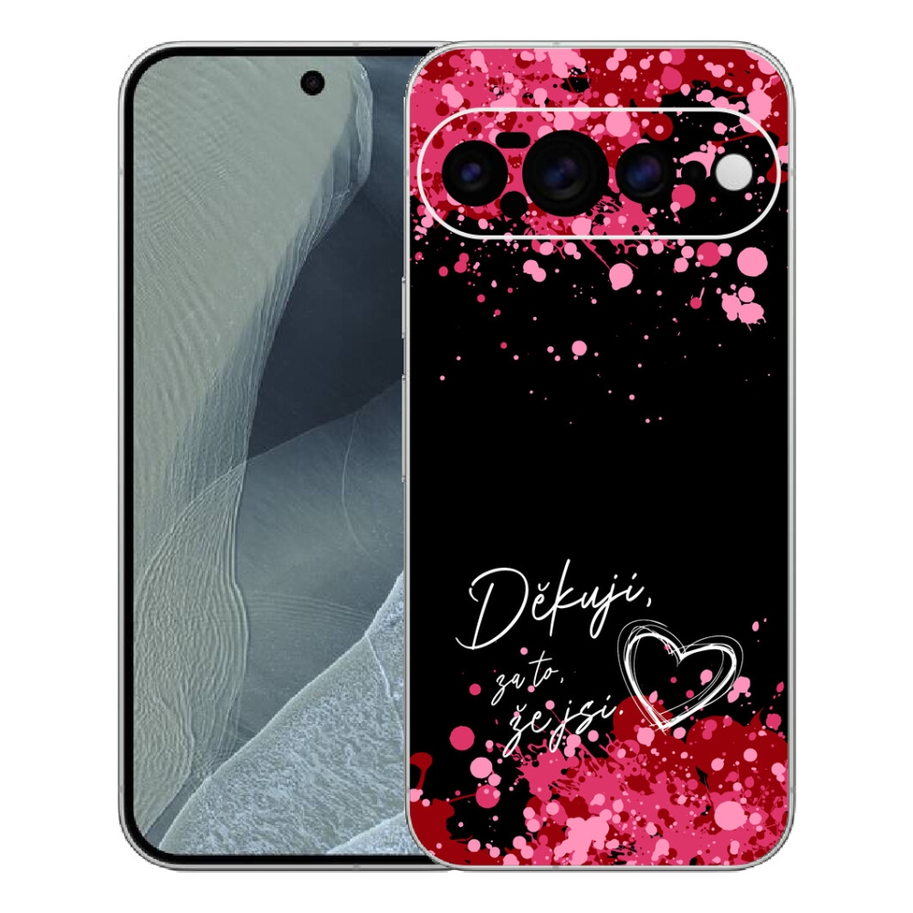 mmCase gél tok a Google Pixel 11 Pro XL-hez – „In Love” felirat, 2, fekete háttér