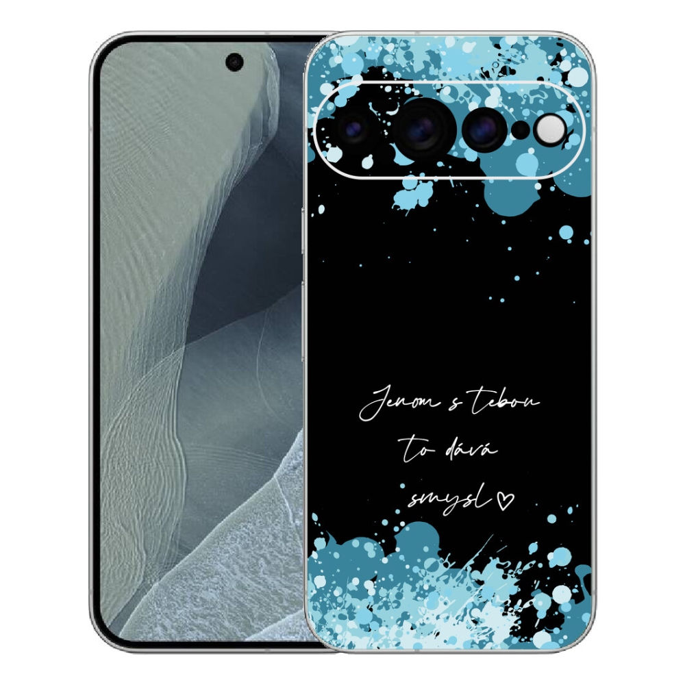 mmCase gél tok a Google Pixel 11 Pro XL-hez – „Szerelmes” felirat fekete háttérrel