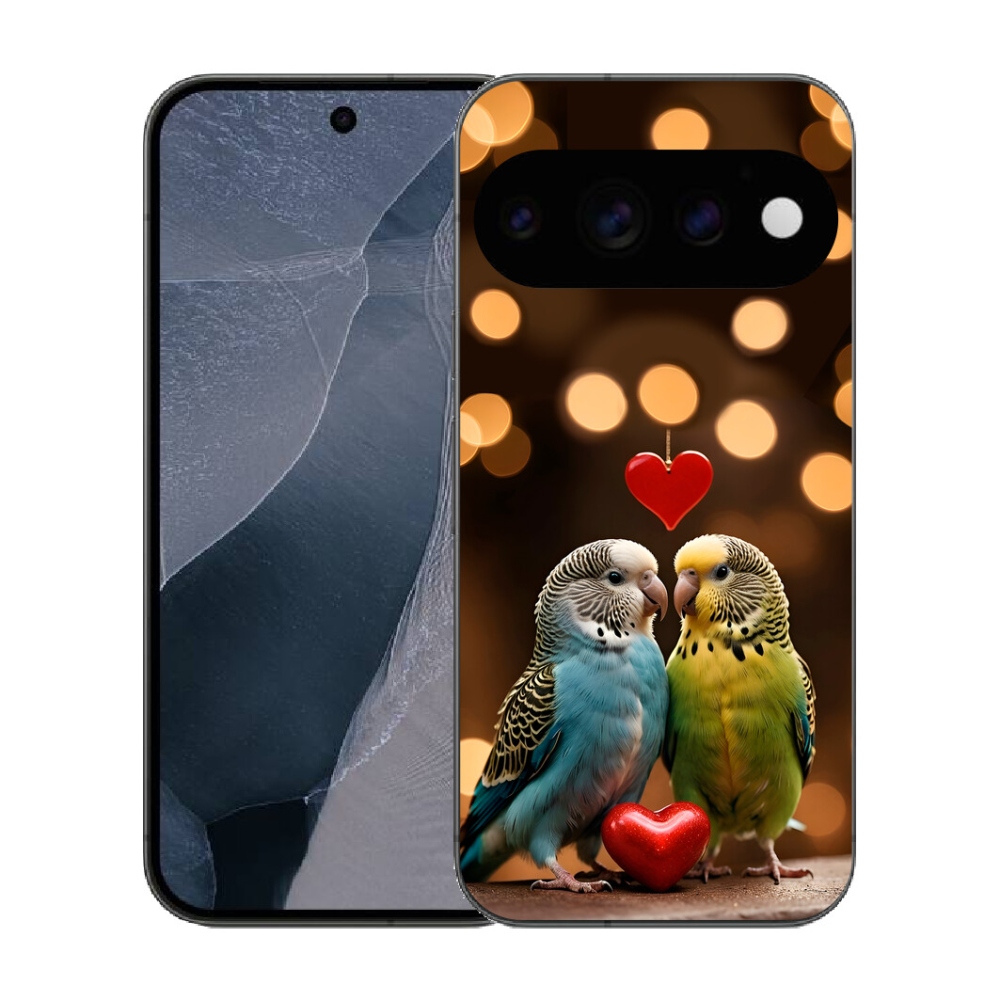 mmCase gél tok a Google Pixel 11 Pro-hoz – szerelmes papagájok