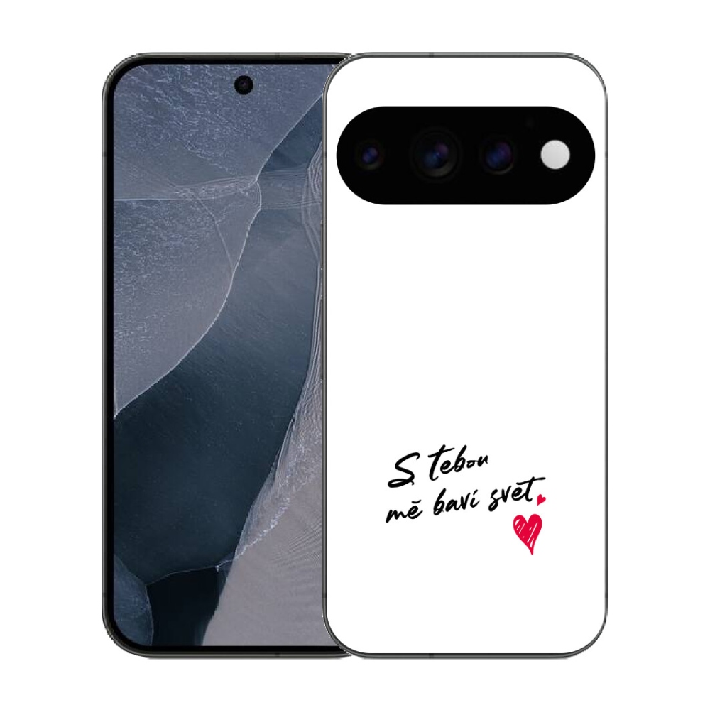 mmCase gél tok a Google Pixel 11 Pro-hoz – „in love” felirat, 1 fehér háttér