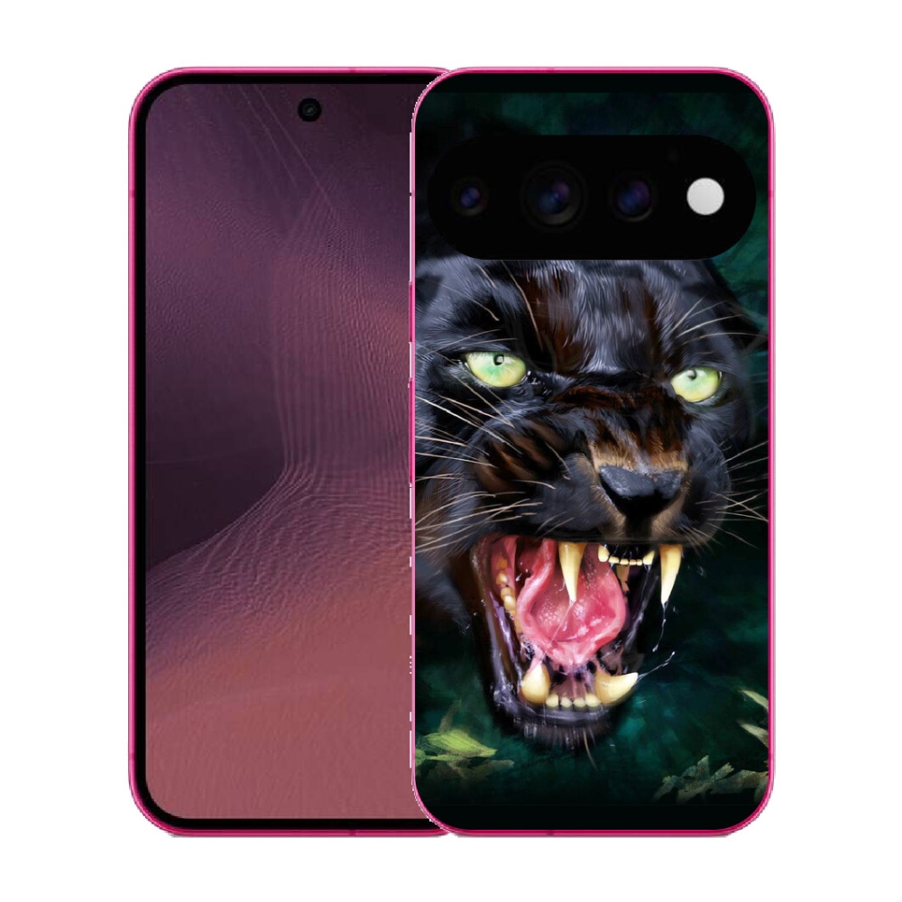 mmCase gél tok a Google Pixel 11-hez – dühös fekete párduc