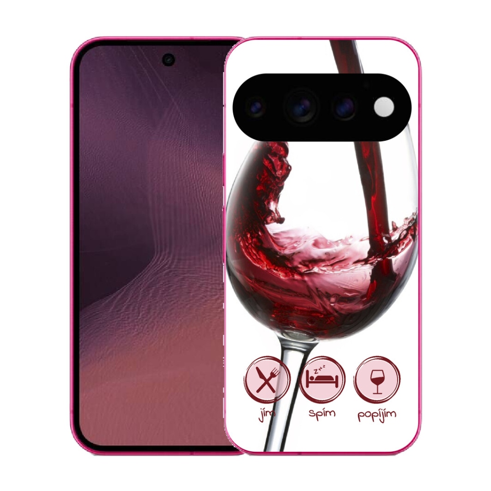 mmCase gél tok a Google Pixel 11-hez – egy pohár vörösbor