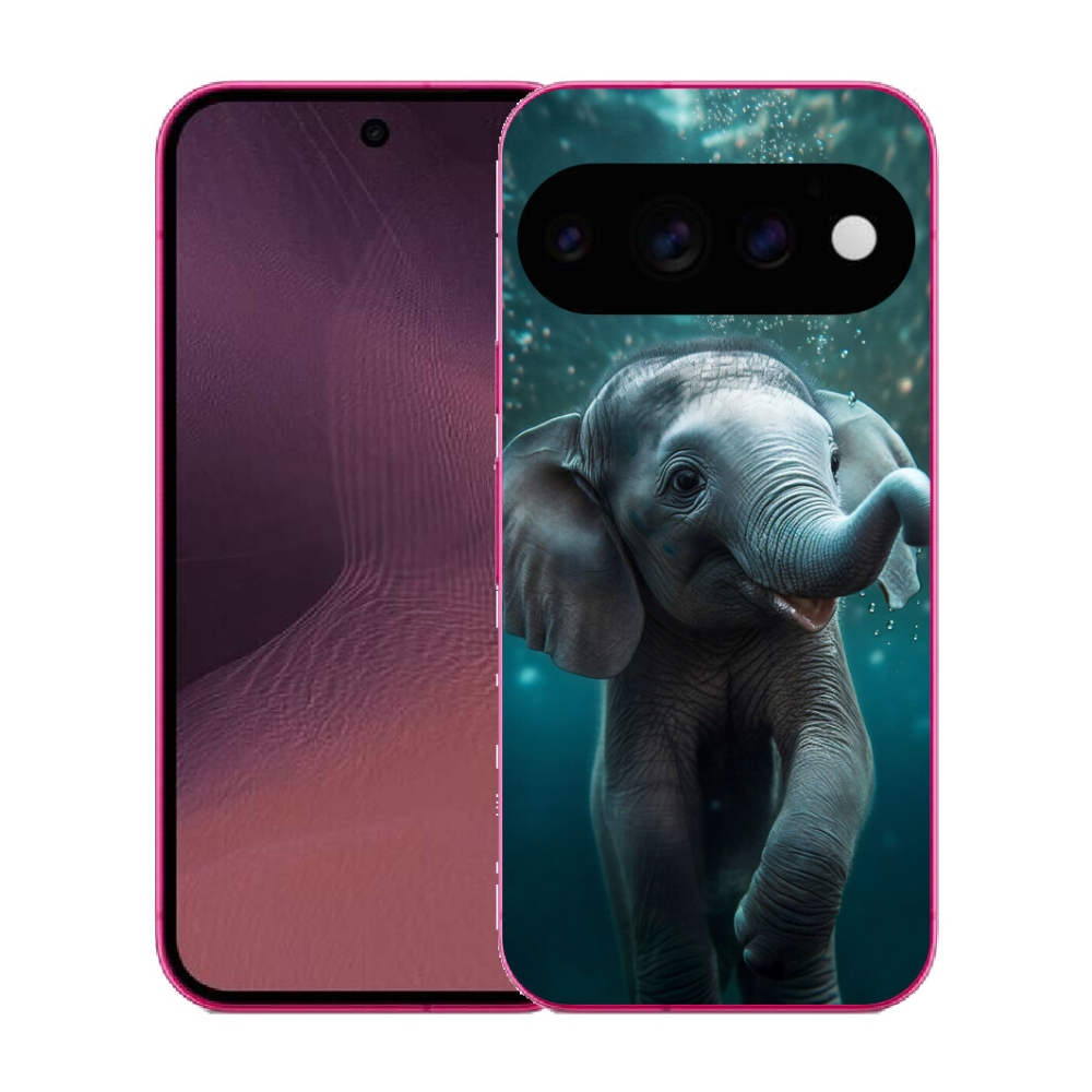 mmCase gél tok a Google Pixel 11-hez – víz alatti elefántkölyök
