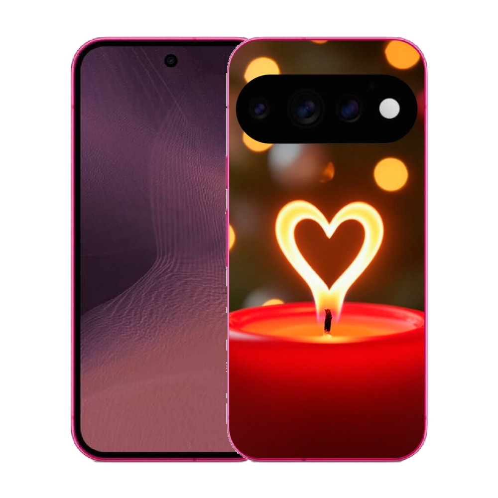 mmCase gél tok a Google Pixel 11-hez – lángoló szív