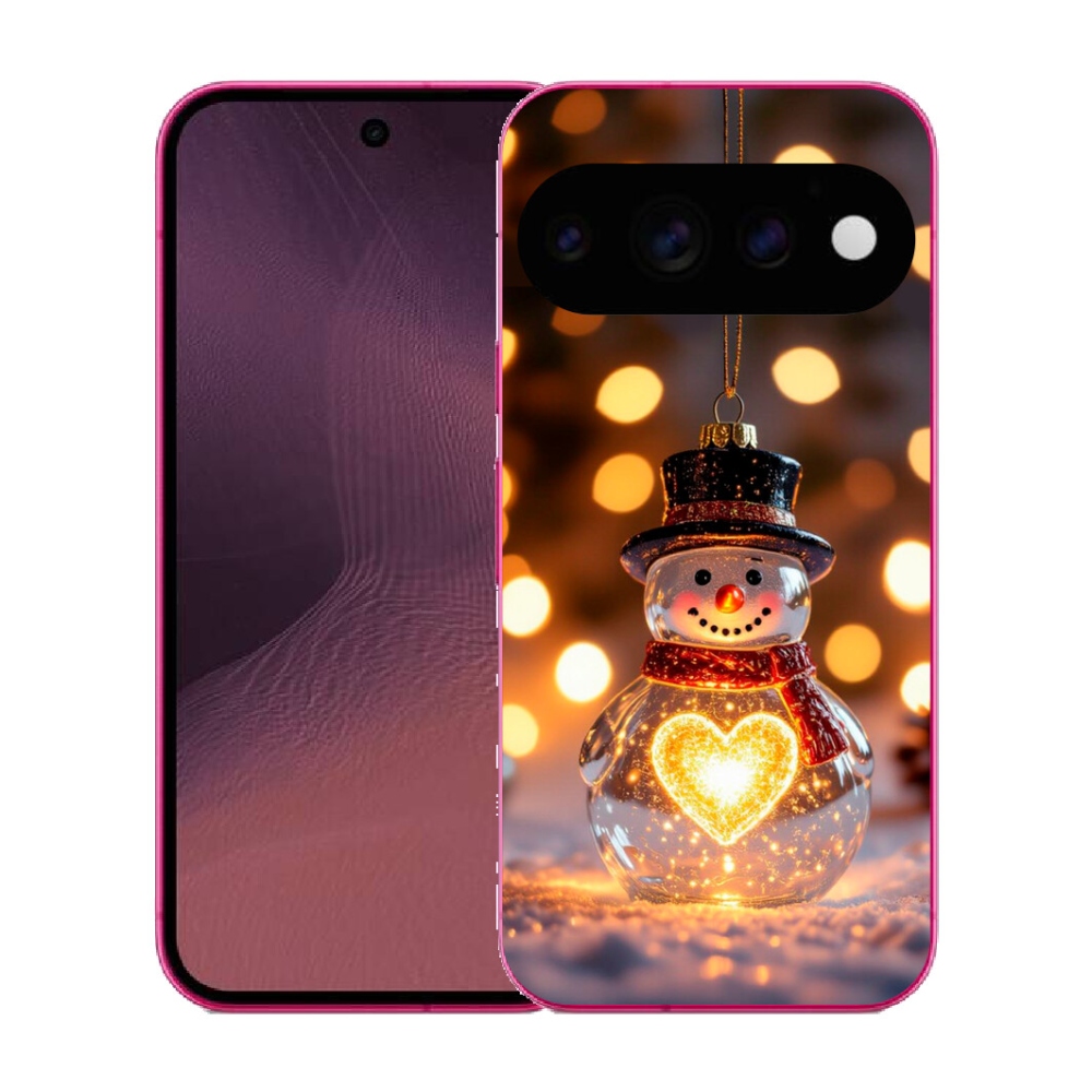 mmCase gél tok a Google Pixel 11-hez – világító karácsonyi hóember