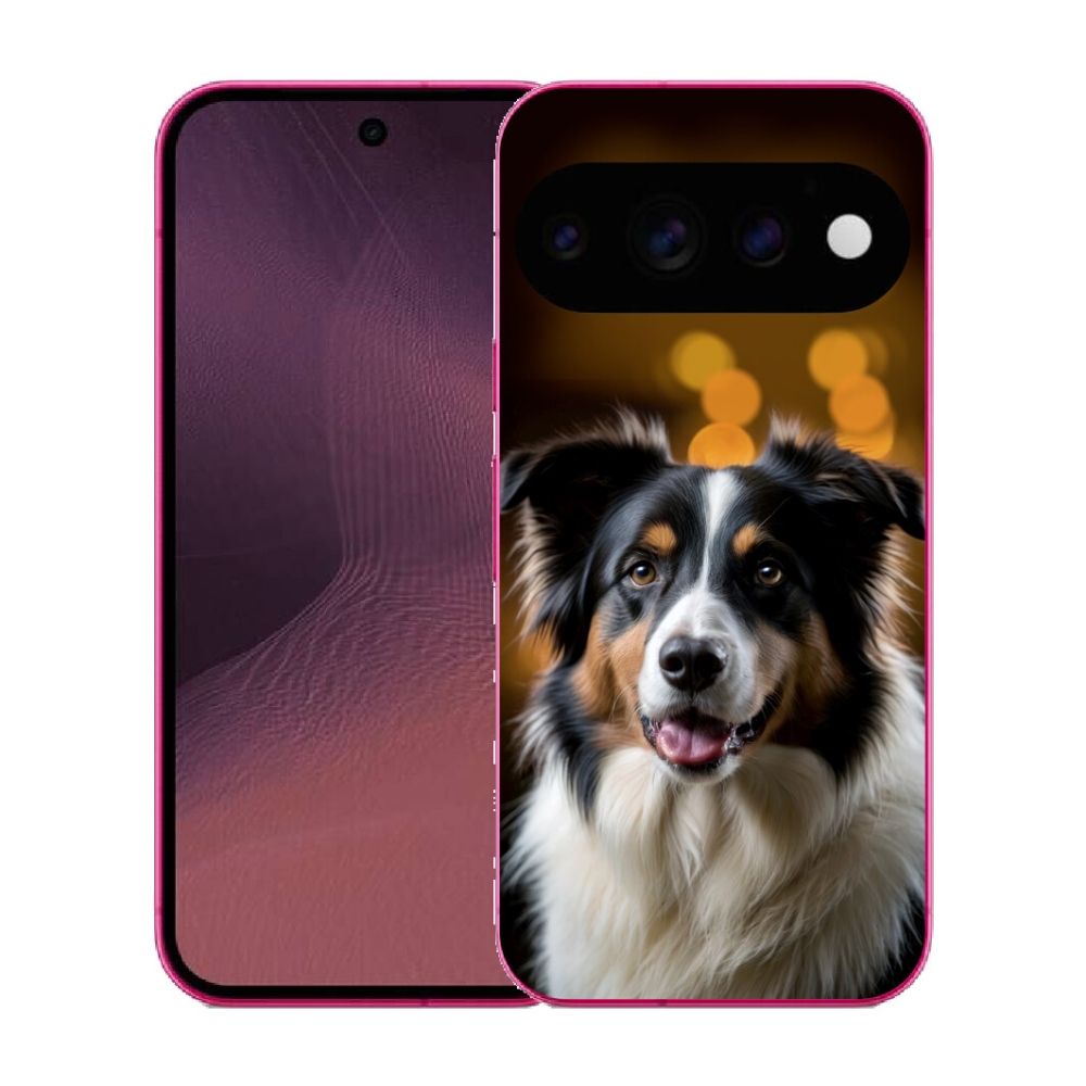 mmCase gél tok a Google Pixel 11-hez – mosolygós ausztrál juhászkutya