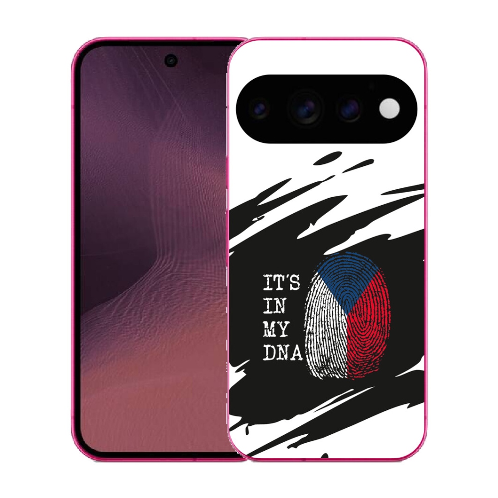 mmCase gél tok a Google Pixel 11-hez – zászló, ujjlenyomat, fekete-fehér háttér