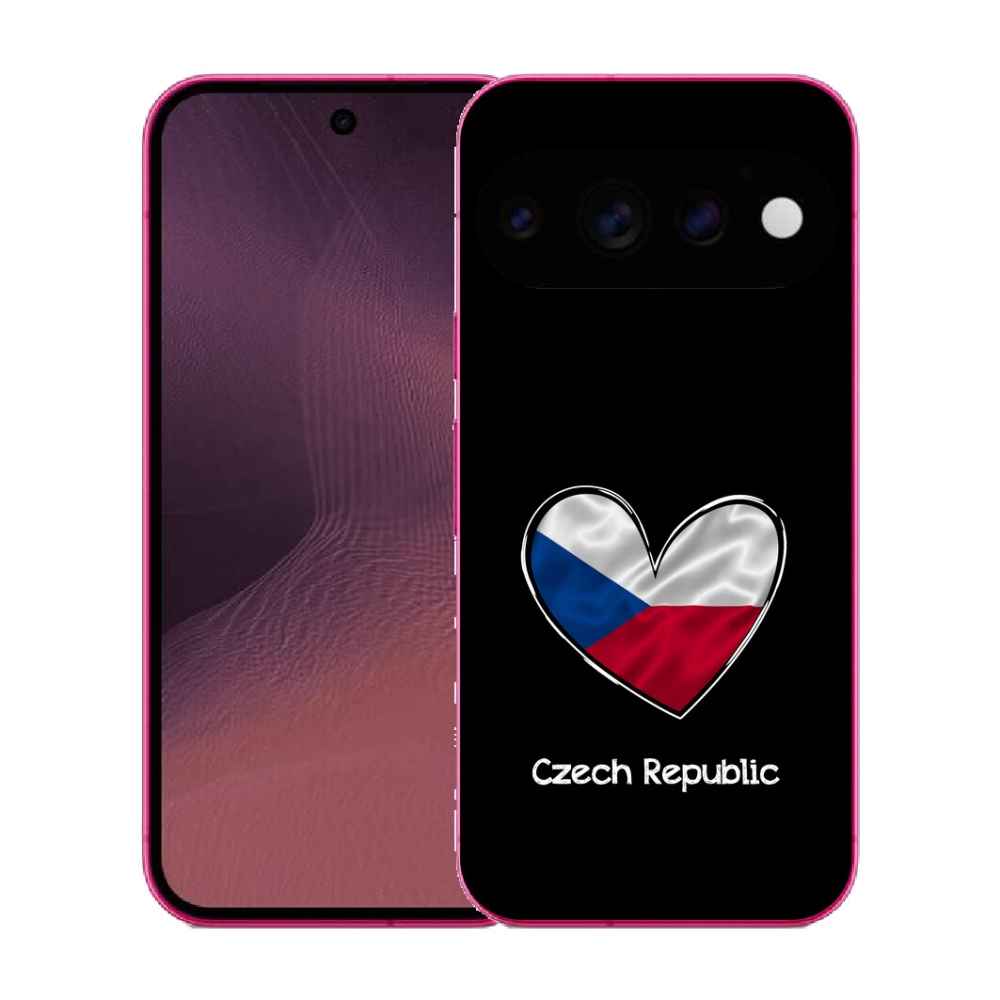 mmCase gél tok a Google Pixel 11-hez – zászló, szív, fekete háttér