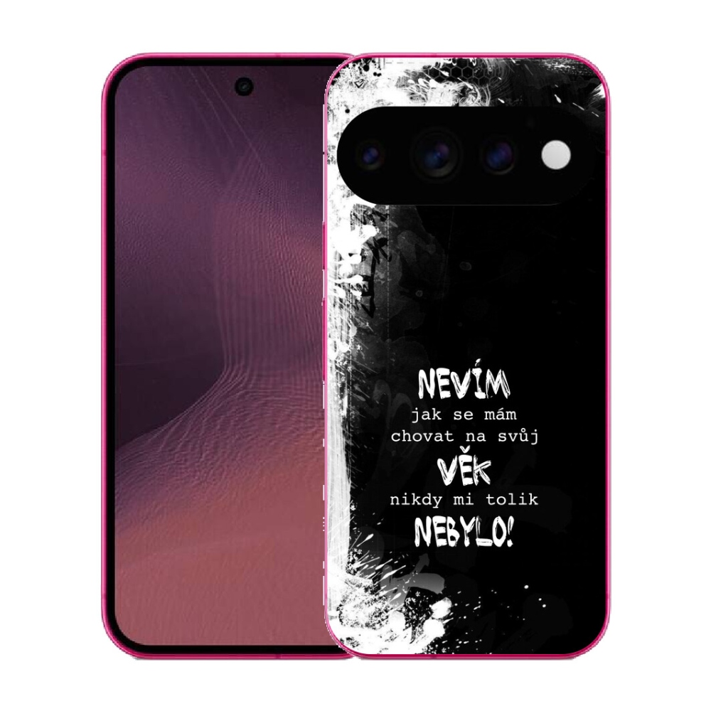 mmCase gél tok a Google Pixel 11-hez – vicces felirat, 14, fekete háttér
