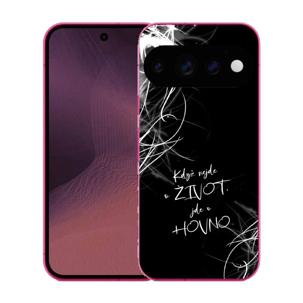 mmCase gél tok a Google Pixel 11-hez – vicces felirat, 16, fekete háttér