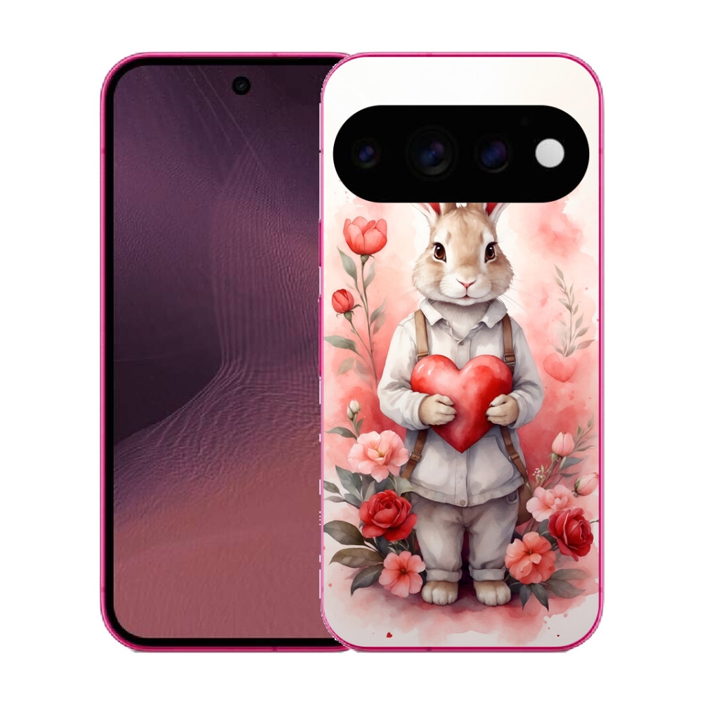 mmCase gél tok a Google Pixel 11-hez – nyuszi szívecskével