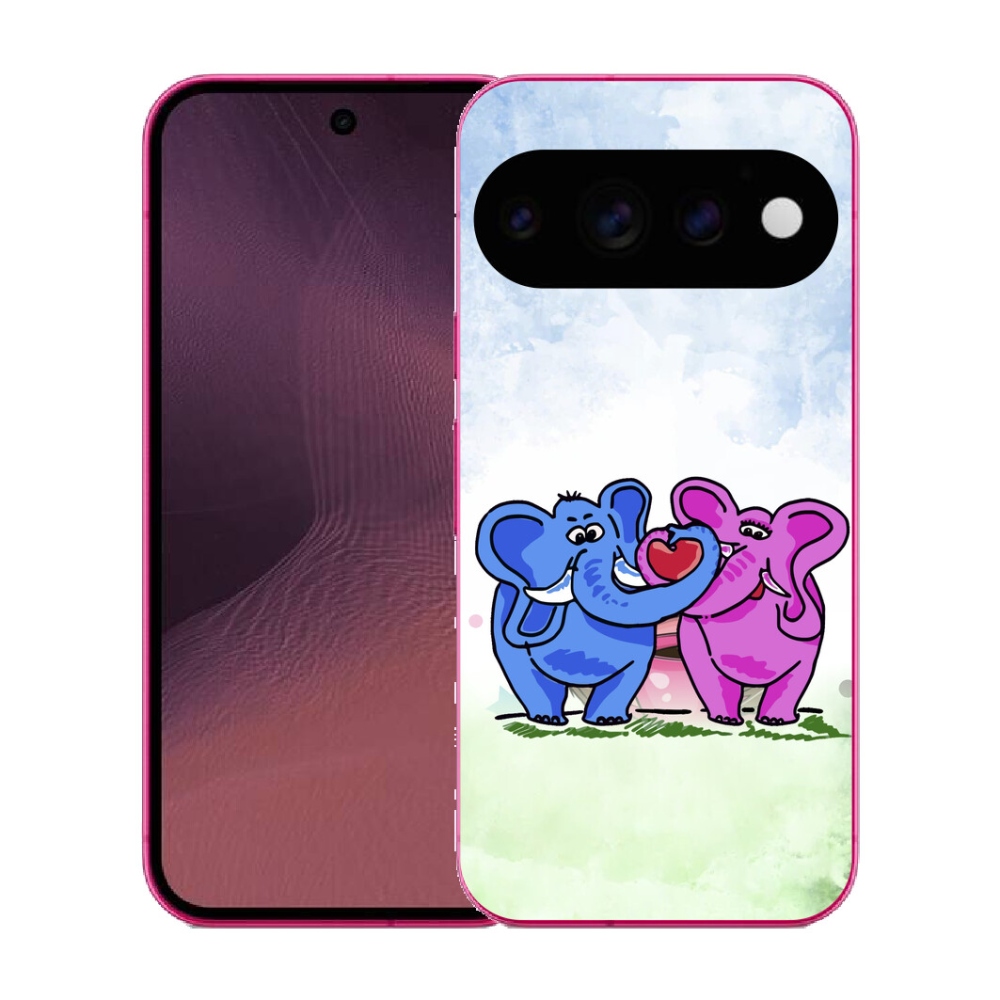 mmCase gél tok a Google Pixel 11-hez – szerelmes elefántok