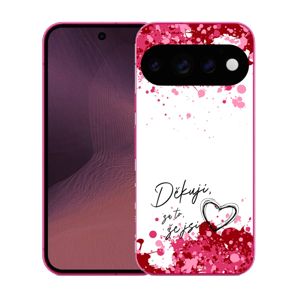 mmCase gél tok a Google Pixel 11-hez – „In Love” felirat, fehér háttér