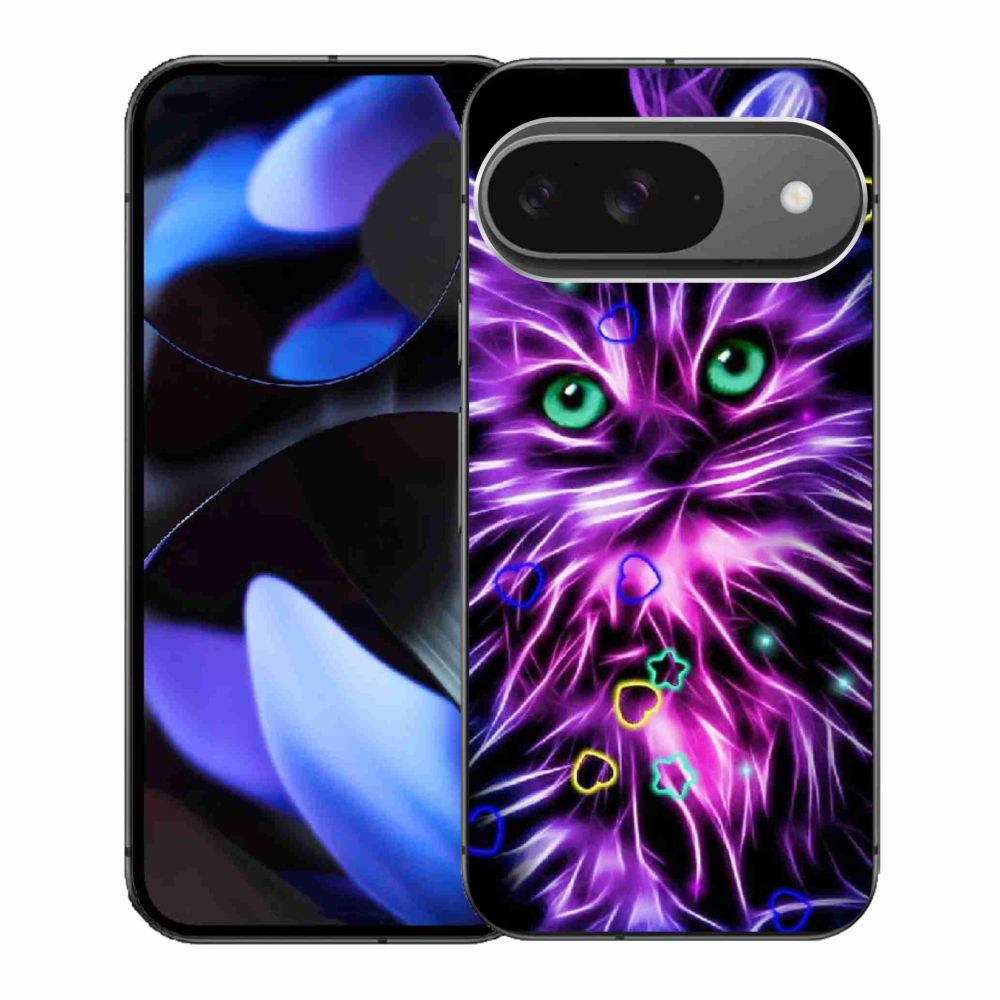 Gél borítás mmCase a Google Pixel 9 számára - absztrakt macska