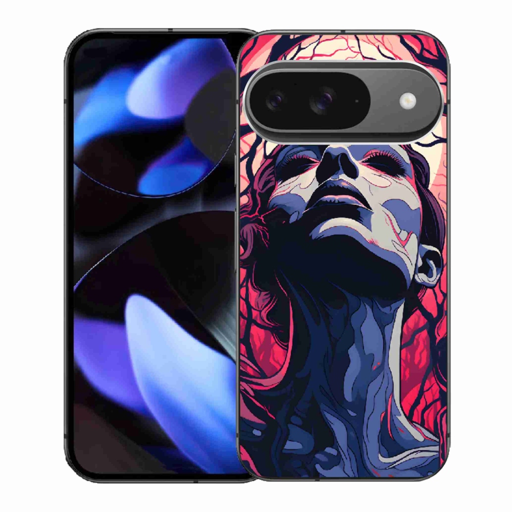 Gél borítás mmCase a Google Pixel 9-hez - absztrakt arc