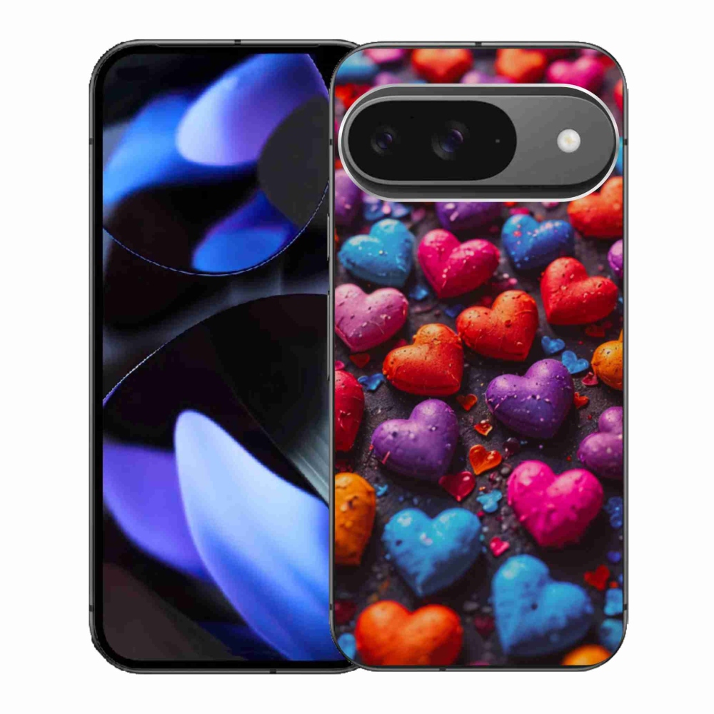 Gél borítás mmCase a Google Pixel 9-hez - színes szív