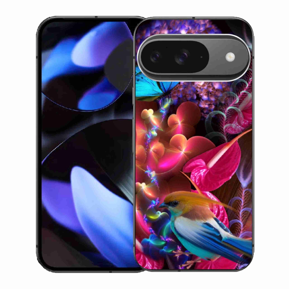 Gél borítás mmCase a Google Pixel 9-hez - színes virágok