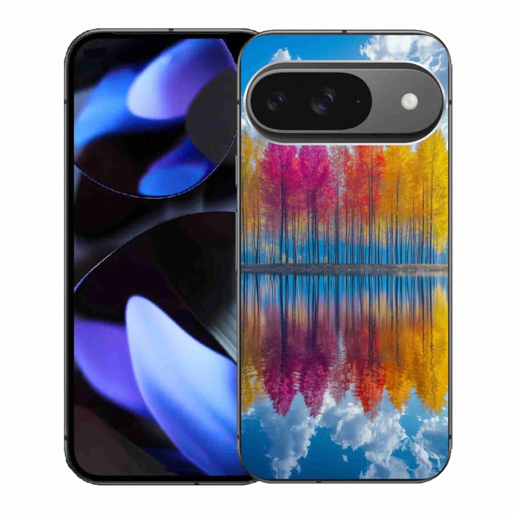 Gél borítás mmCase a Google Pixel 9-hez - színes fák