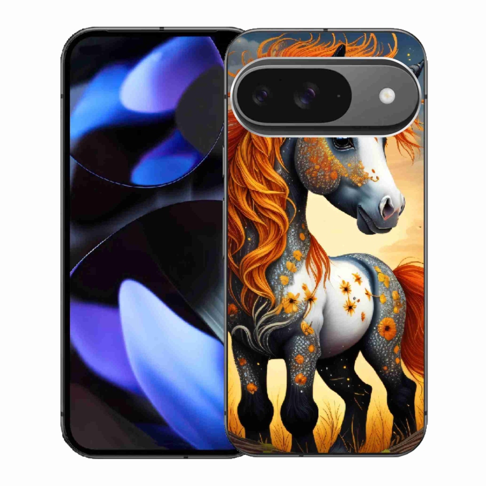 Zselés borítás mmCase a Google Pixel 9-hez - színes póni