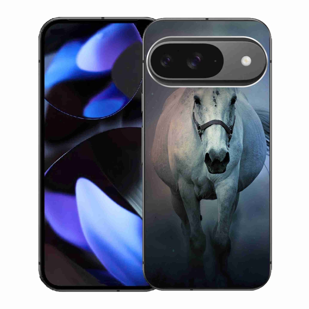 Gél borítás mmCase a Google Pixel 9-hez - futó fehér ló