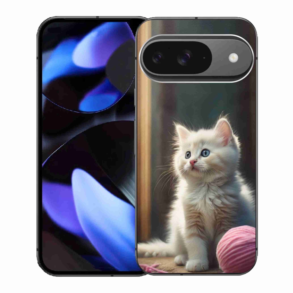Gél borítás mmCase a Google Pixel 9-hez - fehér cica 2