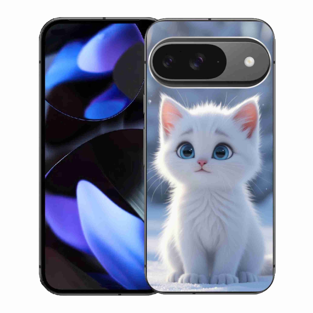 Gél borítás mmCase a Google Pixel 9-hez - fehér cica 3