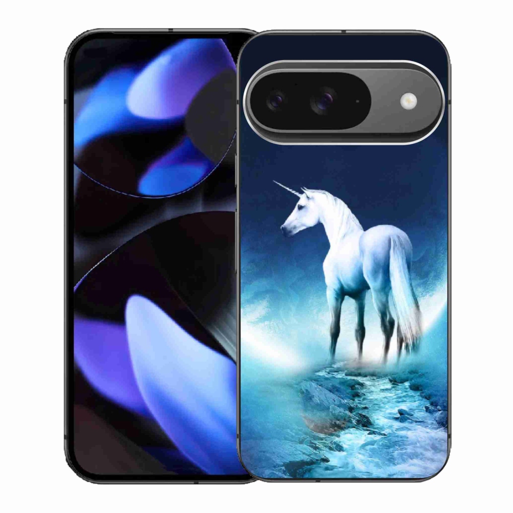 Zselés borítás mmCase a Google Pixel 9-hez - fehér egyszarvú