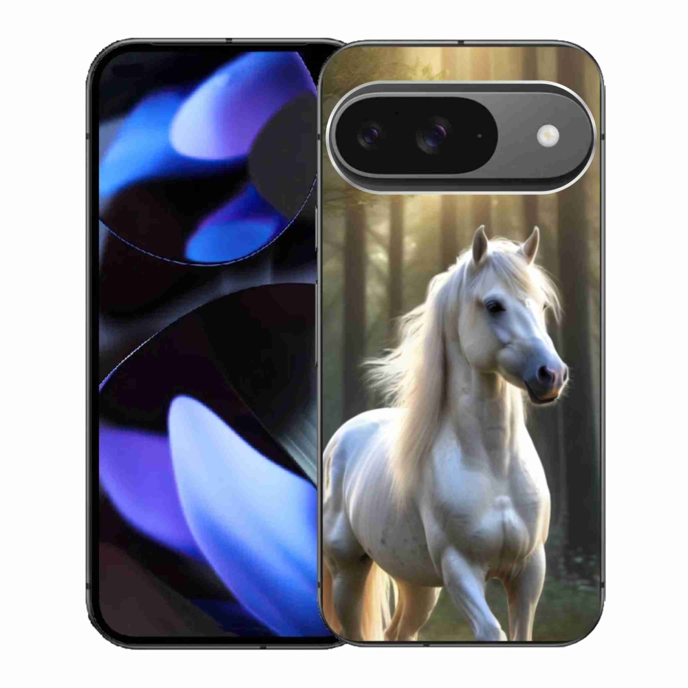 Gél borítás mmCase a Google Pixel 9-hez - fehér ló 3