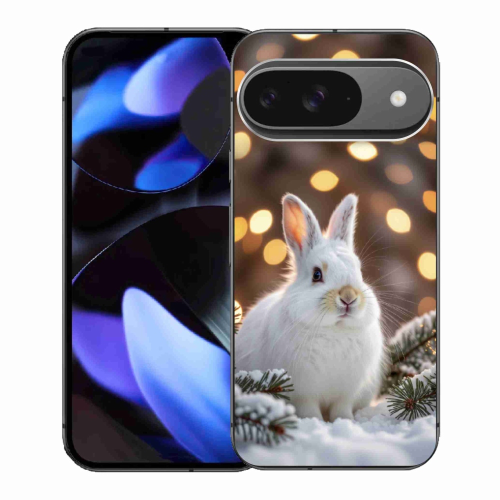 Zselés borítás mmCase a Google Pixel 9-hez - fehér nyúl