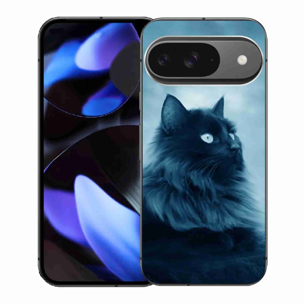 Zselés borítás mmCase a Google Pixel 9-hez - fekete macska 1