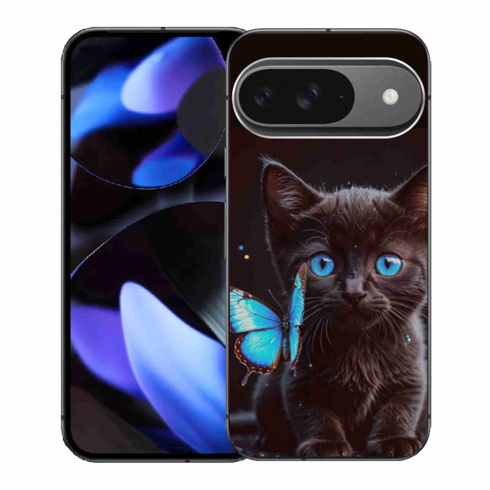 Gél borítás mmCase a Google Pixel 9-hez - fekete cica 3