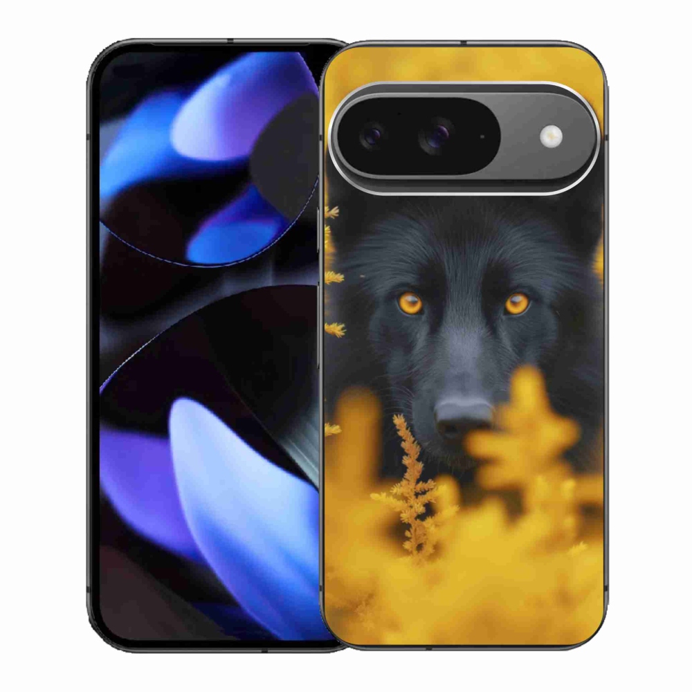 Zselés borítás mmCase a Google Pixel 9-hez - fekete farkas 2