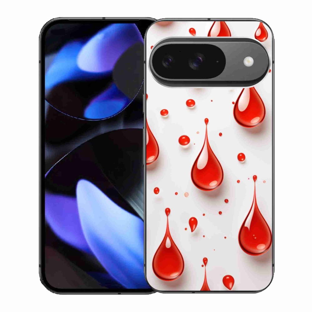 Gél borítás mmCase a Google Pixel 9-hez - piros cseppek