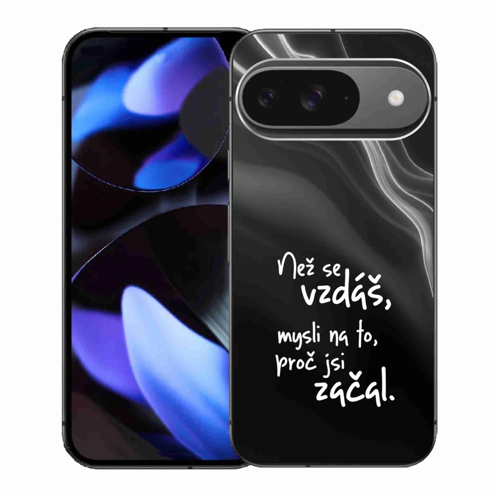 Gél borítás mmCase a Google Pixel 9 - Quote 2 fekete háttérhez