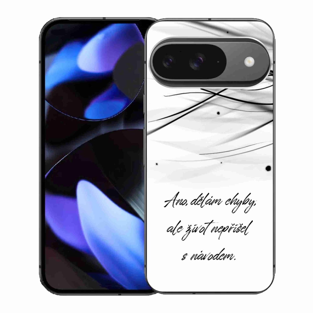 Gél borítás mmCase a Google Pixel 9-hez - idézet fehér háttérrel
