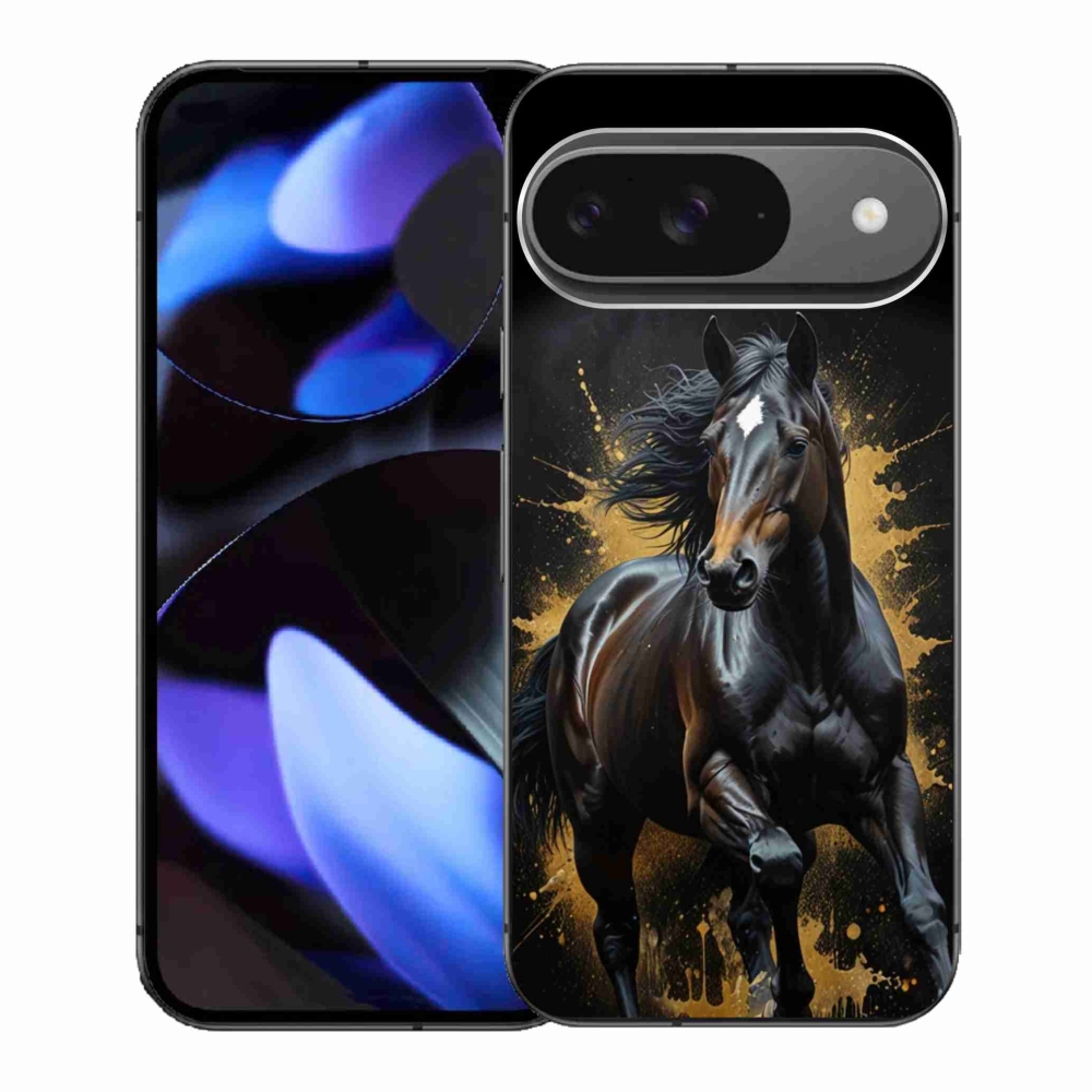 Gél borítás mmCase a Google Pixel 9-hez - elegáns fekete ménes