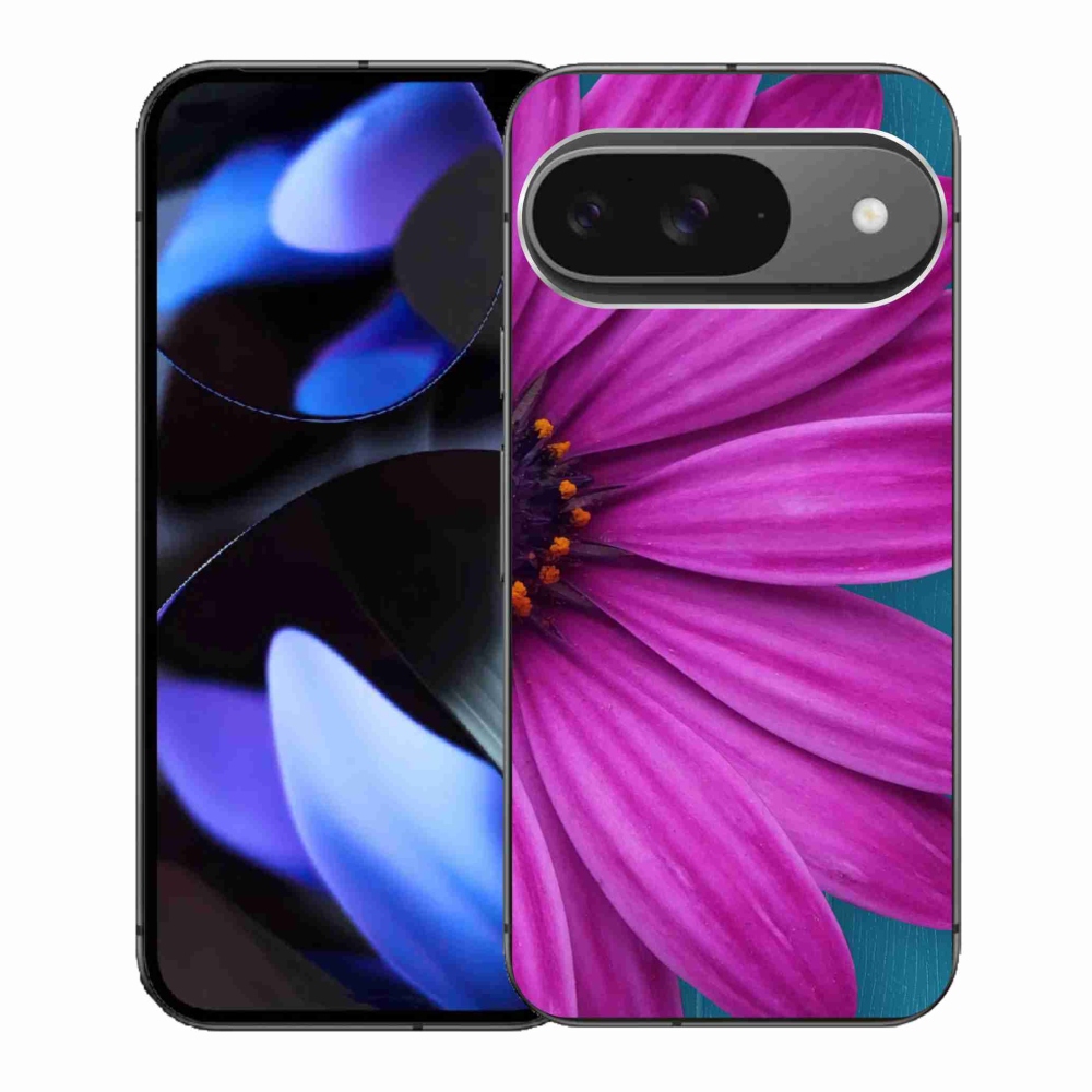 Zselés borítás mmCase a Google Pixel 9-hez - lila százszorszép
