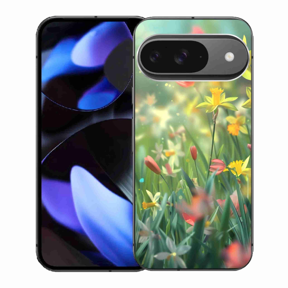 Gél borítás mmCase a Google Pixel 9-hez - tavaszi virágok