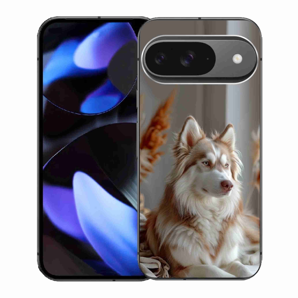 Gél borítás mmCase a Google Pixel 9-hez - csendes szibériai husky