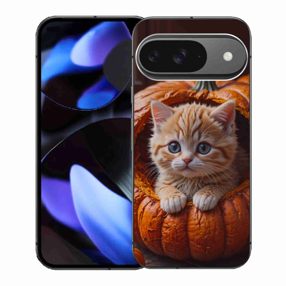 Gél borítás mmCase a Google Pixel 9-hez - cica és tök 2