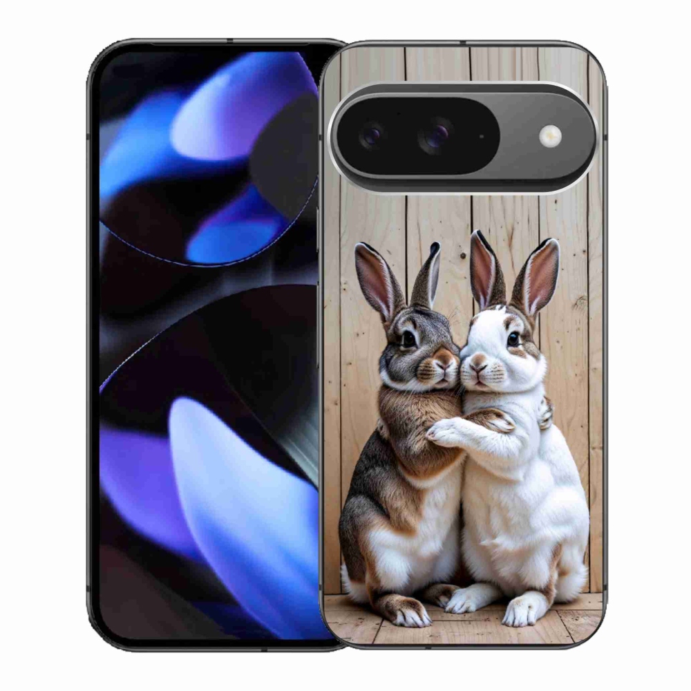 Zselés borítás mmCase a Google Pixel 9-hez - nyúlpár