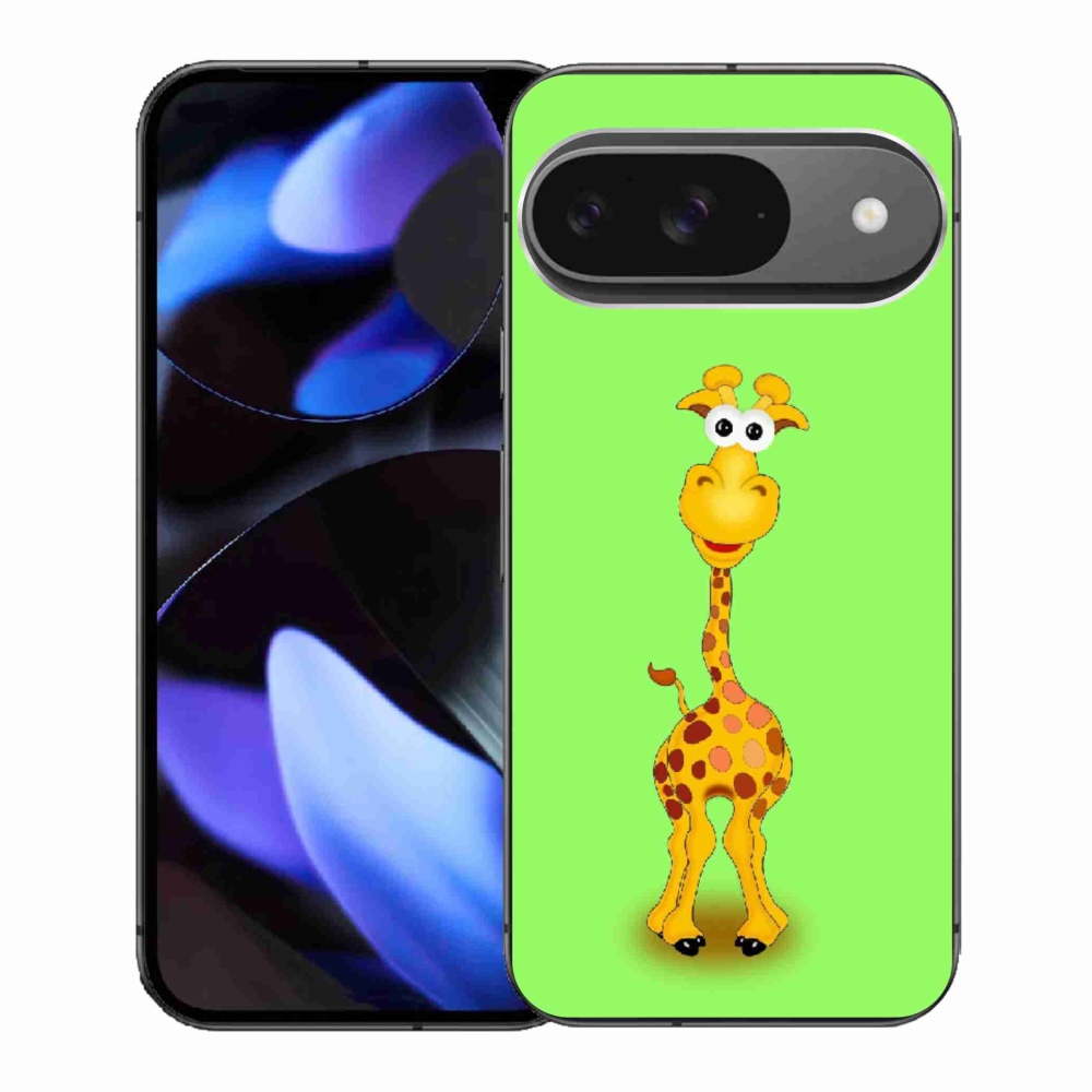 Gél borítás mmCase a Google Pixel 9-hez - rajzfilm zsiráf
