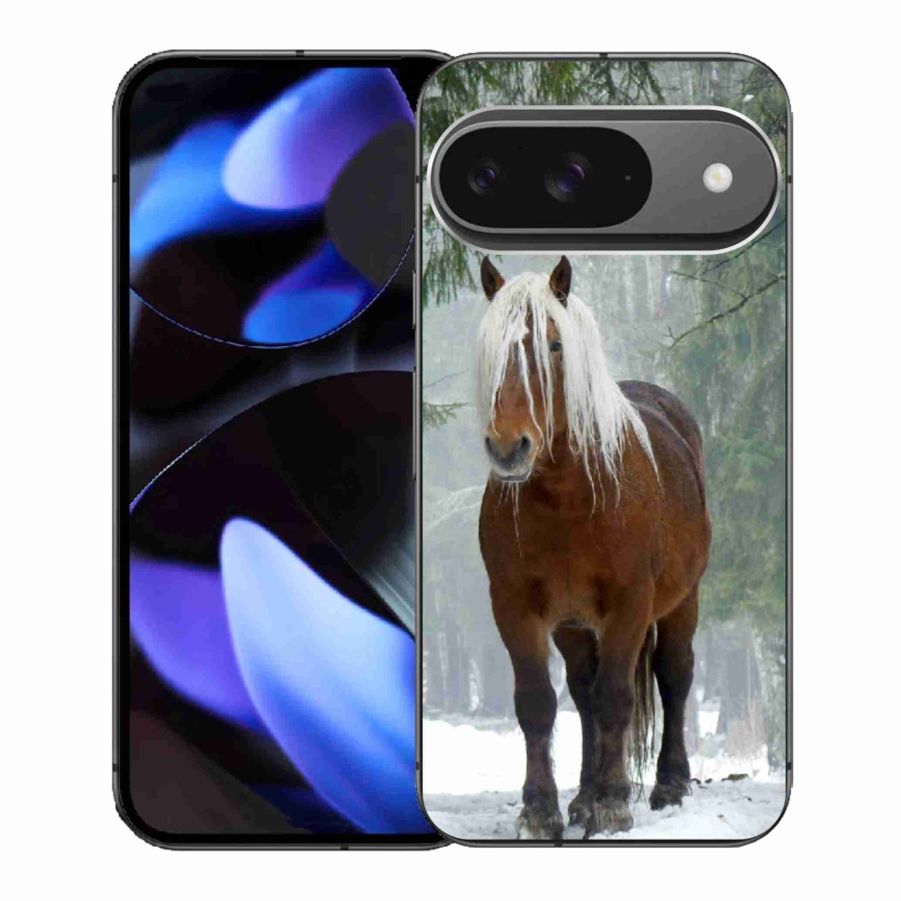 Gél borítás mmCase a Google Pixel 9-hez - ló az erdőben