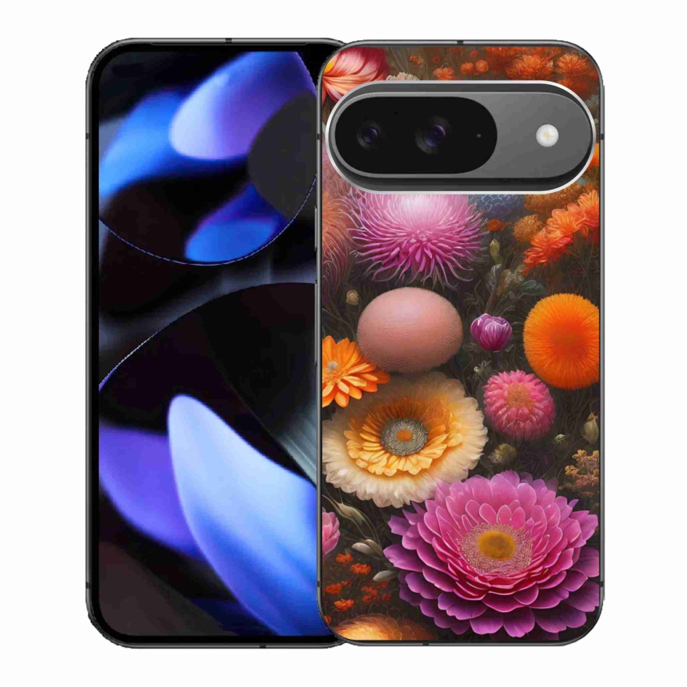 Gél borítás mmCase a Google Pixel 9-hez - virágos kompozíció